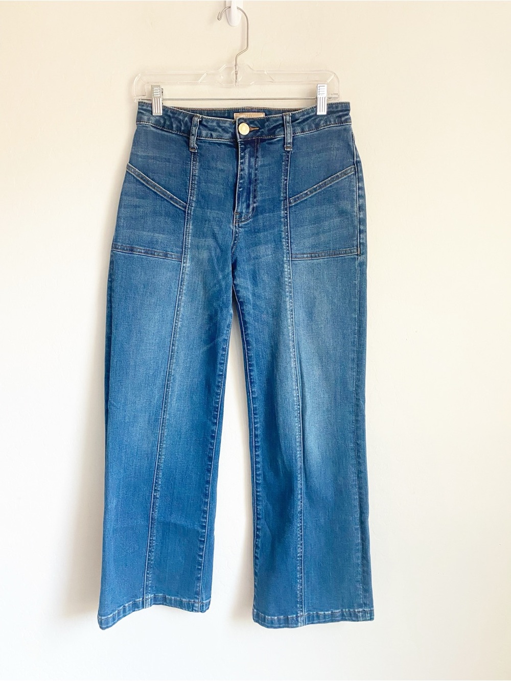 KUT from the Cloth Jean High Rise Wide Pant Align with Dark Base Wash Size 2P - Picture 2 of 14